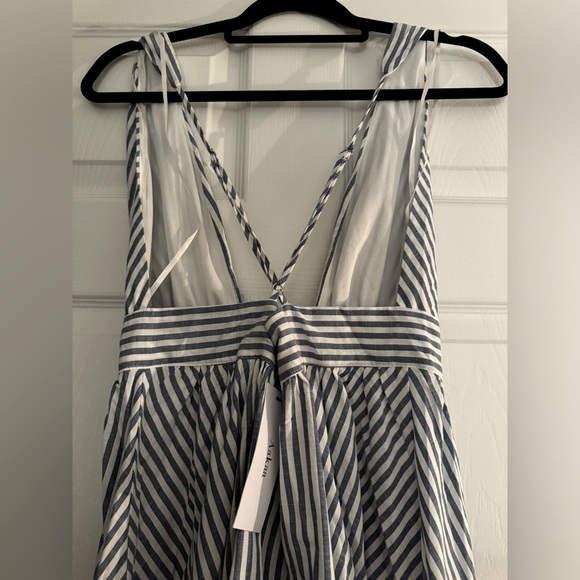 Blue stripe midi dress - size L - Picture 5 of 5